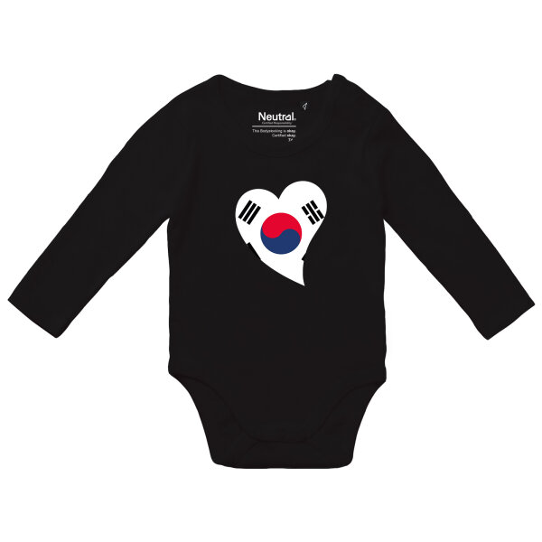 Baby Body Südkorea Flagge Herz