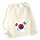 Turnbeutel Südkorea Flagge Herz 12 Liter