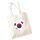 Jutebeutel Südkorea Flagge Herz 10 Liter