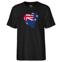 Herren T-Shirt Australien Flagge Herz