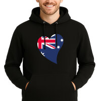Unisex Hoodie Australien Flagge Herz