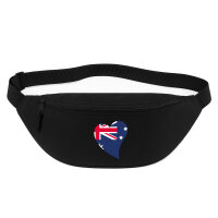 Bauchtasche Australien Flagge Herz 2,5 Liter Black