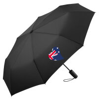 Regenschirm Australien Flagge Herz 98cm Schwarz