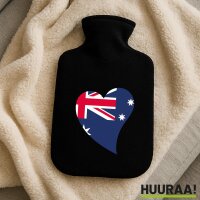 Wärmflasche Australien Flagge Herz