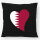 Kissen Katar Flagge Herz 40x40cm