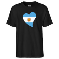 Herren T-Shirt Argentinien Flagge Herz