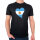 Herren T-Shirt Argentinien Flagge Herz
