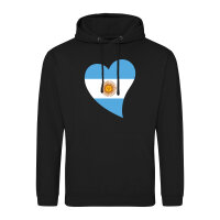 Unisex Hoodie Argentinien Flagge Herz