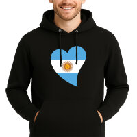 Unisex Hoodie Argentinien Flagge Herz