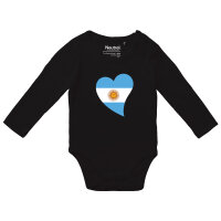 Baby Body Argentinien Flagge Herz
