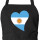 Schürze Argentinien Flagge Herz mit Taschen
