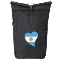 Kurierrucksack Argentinien Flagge Herz 30-44 Liter Black...
