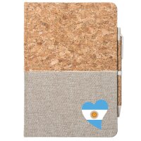 Notizbuch A5 Argentinien Flagge Herz 80 Blatt inkl....