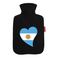 Wärmflasche Argentinien Flagge Herz