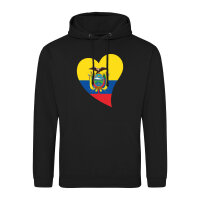 Unisex Hoodie Ecuador Flagge Herz