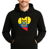 Unisex Hoodie Ecuador Flagge Herz