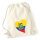 Turnbeutel Ecuador Flagge Herz 12 Liter