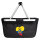 Einkaufskorb faltbar Ecuador Flagge Herz 20 Liter Black