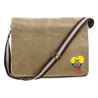 Umhängetasche Ecuador Flagge Herz 14 Liter