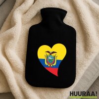 Wärmflasche Ecuador Flagge Herz