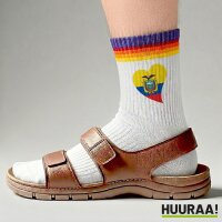 Unisex Socken Ecuador Flagge Herz Baumwolle