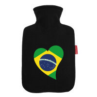 Wärmflasche Brasilien Flagge Herz