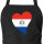 Schürze Paraguay Flagge Herz mit Taschen
