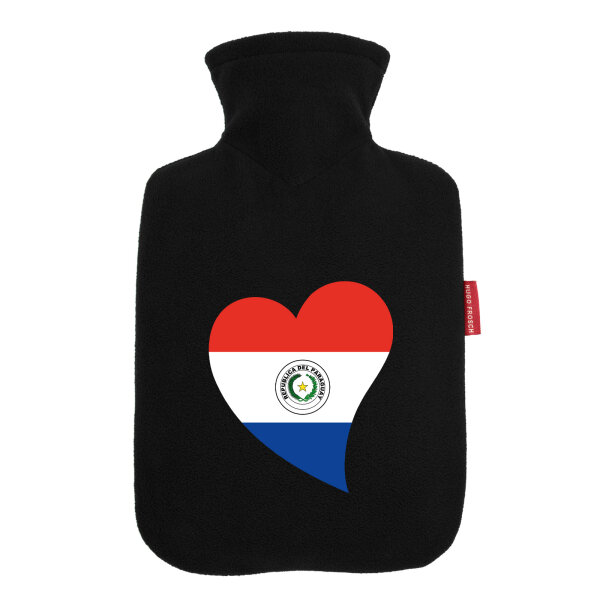 Wärmflasche Paraguay Flagge Herz