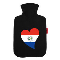 Wärmflasche Paraguay Flagge Herz