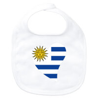 Baby L&auml;tzchen Uruguay Flagge Herz Klettverschluss