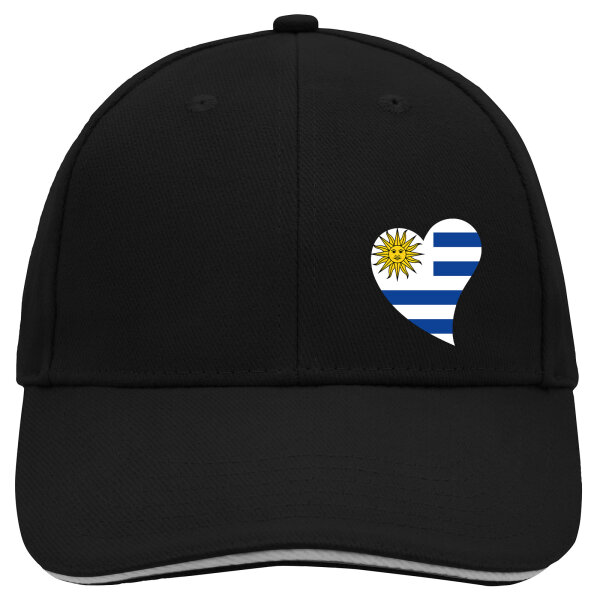 Kappe Uruguay Flagge Herz