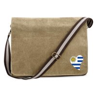 Umhängetasche Uruguay Flagge Herz 14 Liter