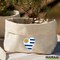 Organizer Uruguay Flagge Herz
