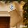 Weihnachtsstrumpf Uruguay Flagge Herz Beige Jute