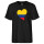 Herren T-Shirt Kolumbien Flagge Herz