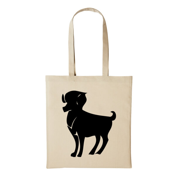 Baumwollbeutel Widder Natural 10 Liter