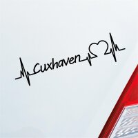 Autoaufkleber Cuxhaven Herzschlag  ca. 19x5cm