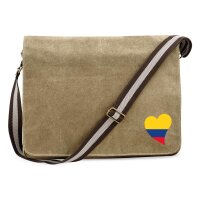 Umhängetasche Kolumbien Flagge Herz 14 Liter
