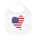 Baby Lätzchen USA Flagge Herz Klettverschluss