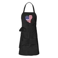 Schürze USA Flagge Herz mit Taschen
