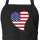 Schürze USA Flagge Herz mit Taschen