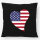 Kissen USA Flagge Herz 40x40cm