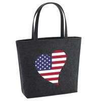 Filzshopper USA Flagge Herz, 22 Liter