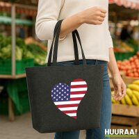 Filzshopper USA Flagge Herz, 22 Liter