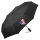 Regenschirm USA Flagge Herz 98cm Schwarz