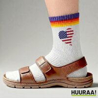 Unisex Socken USA Flagge Herz Baumwolle