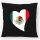 Kissen Mexiko Flagge Herz 40x40cm