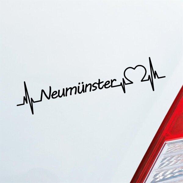 Autoaufkleber Neumünster Herzschlag  ca. 19x5cm