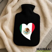 Wärmflasche Mexiko Flagge Herz
