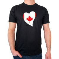 Herren T-Shirt Kanada Flagge Herz